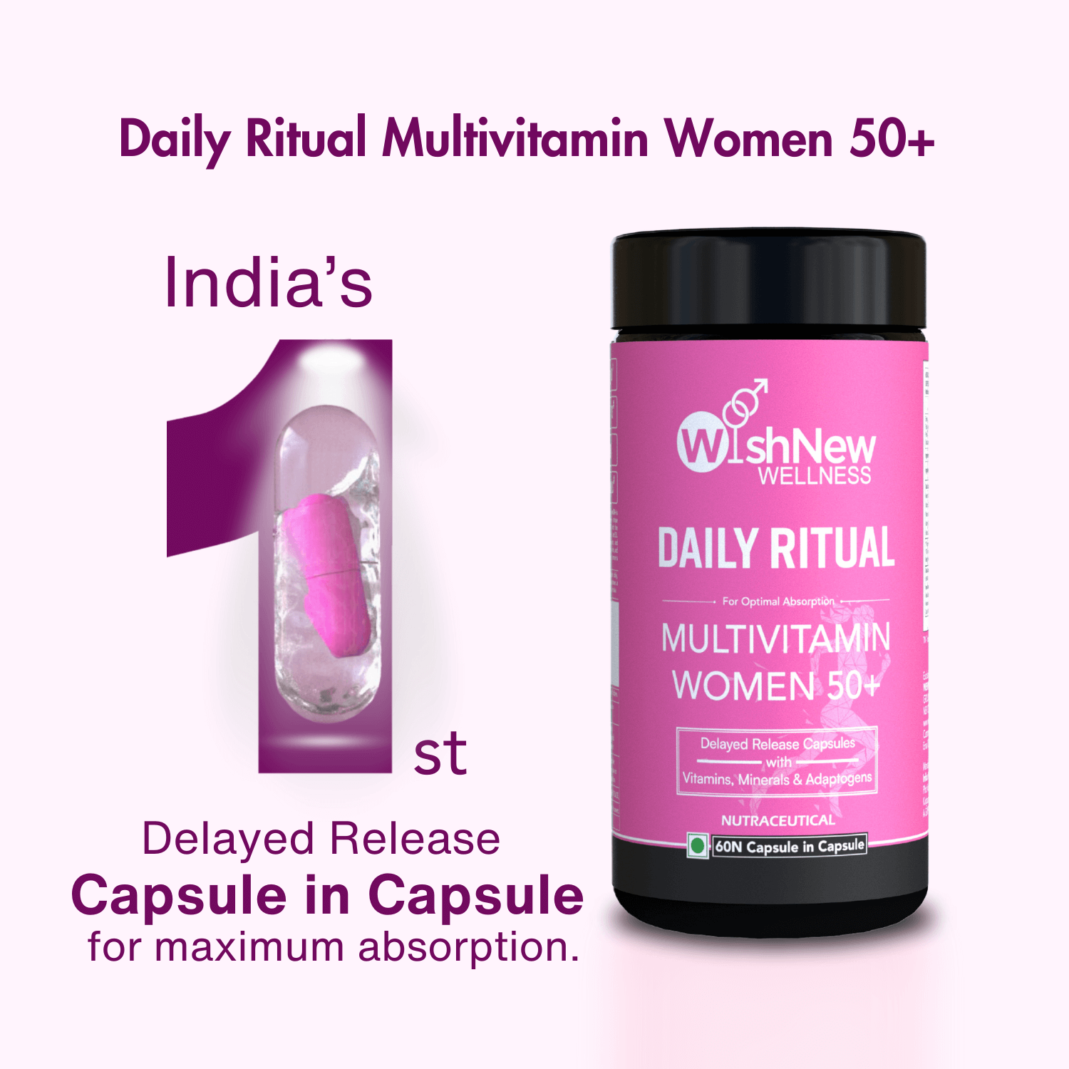 Daily Ritual Multivitamin for Women 50+ with 31 Essential Nutrients