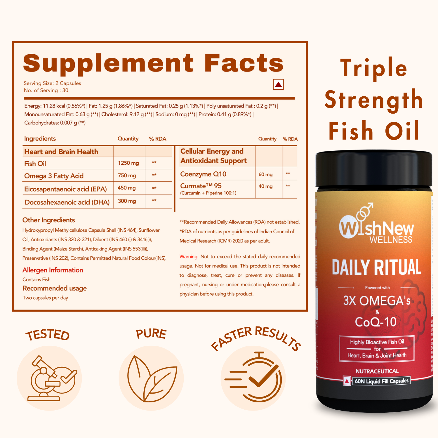 Daily Ritual Women Duo: Triple Strength Fish Oil & Multivitamin | Boost Vitality