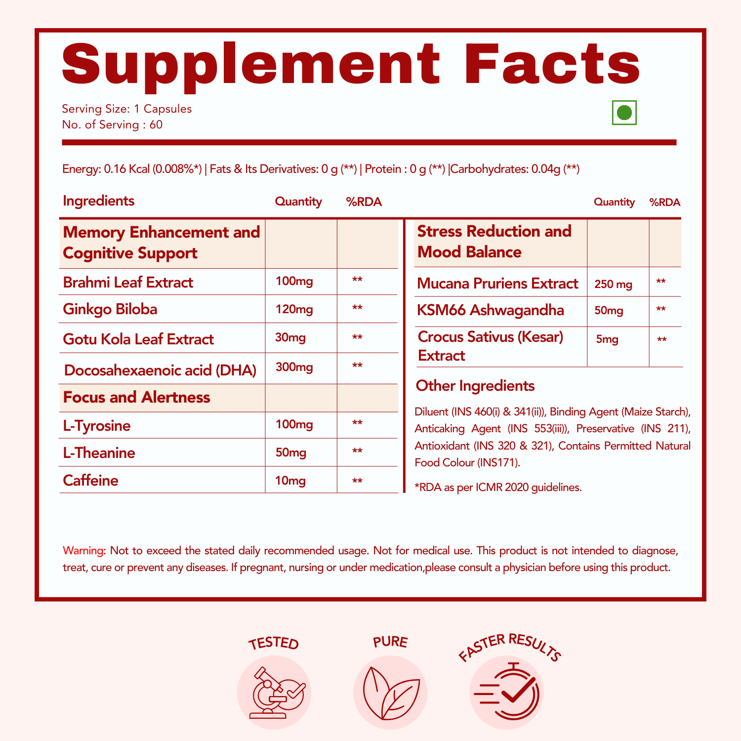 Genius Brain Nootropic for Focus, Memory, and Cognitive Support