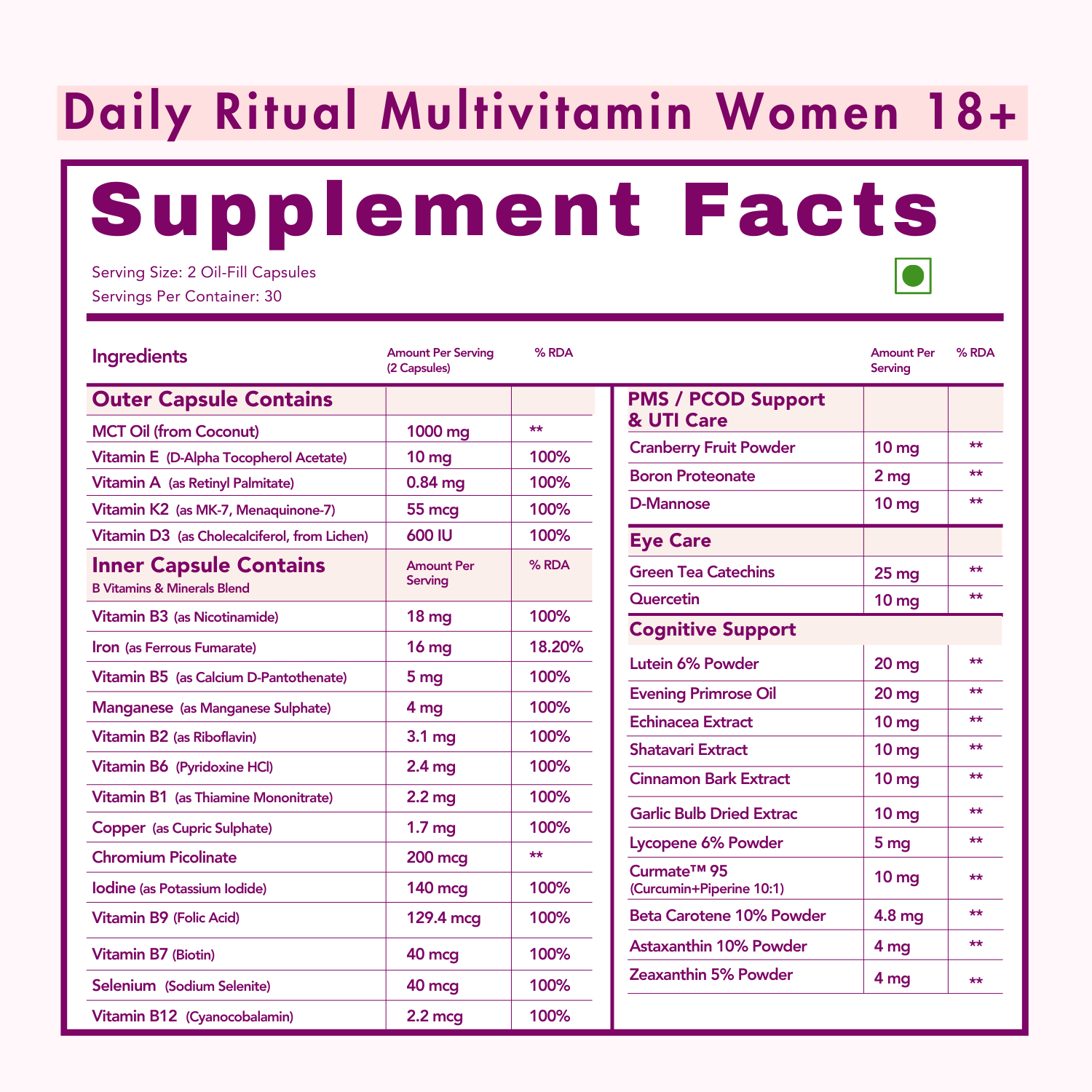 Daily Ritual Women Duo: Triple Strength Fish Oil & Multivitamin | Boost Vitality